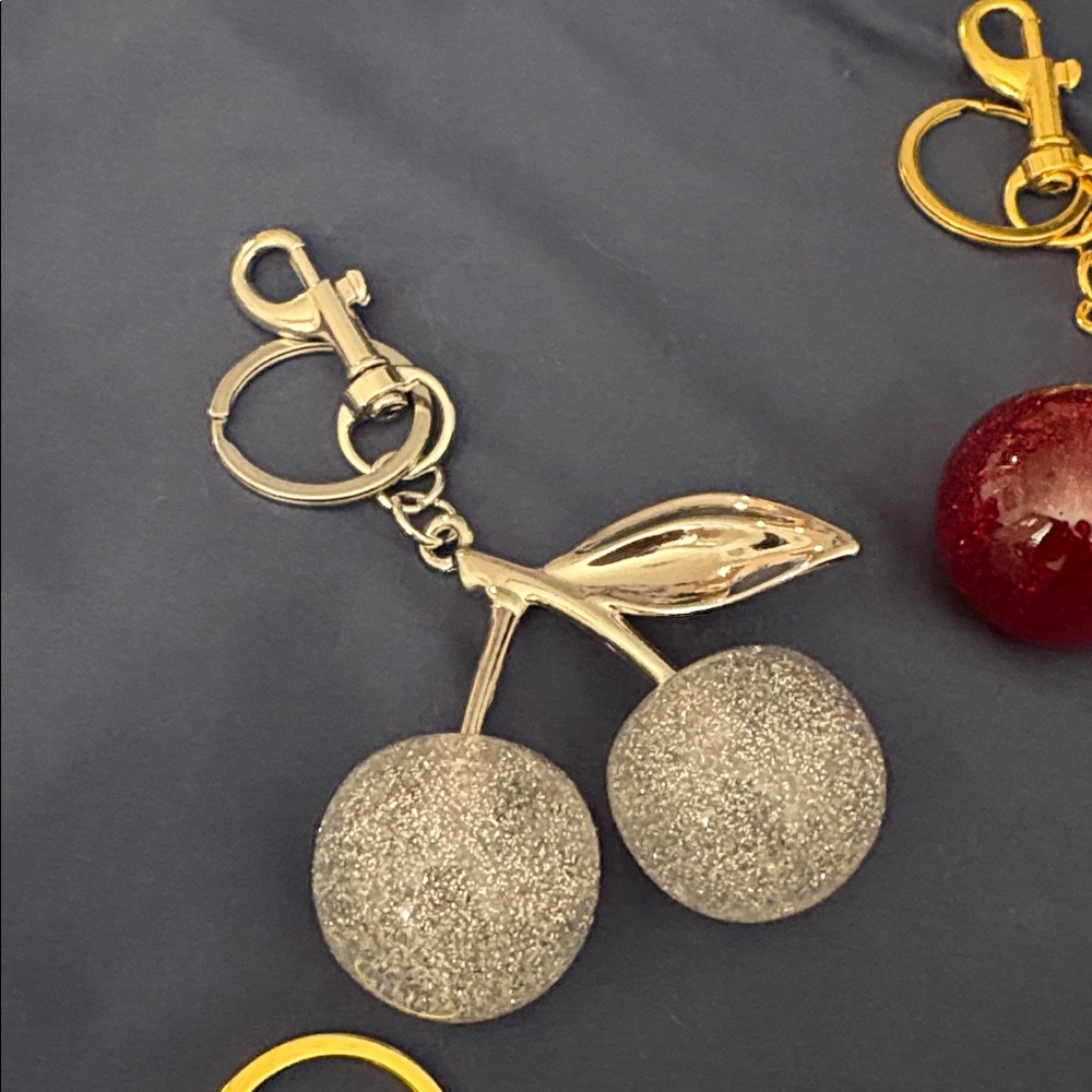 New 1 Pc Cherry Bag Charms Pick Your Color - Picture 4 of 5
